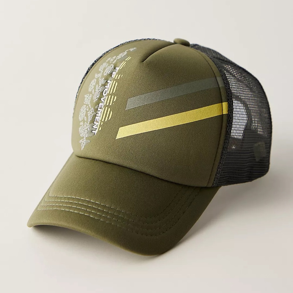 NWT FREE PEOPLE MOVEMENT Trail Runner Trucker Hat | Olive